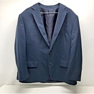Vintage Mantoni Milano Italy Mens Blazer Sport Coat 46R Navy Blue 100% Wool Made